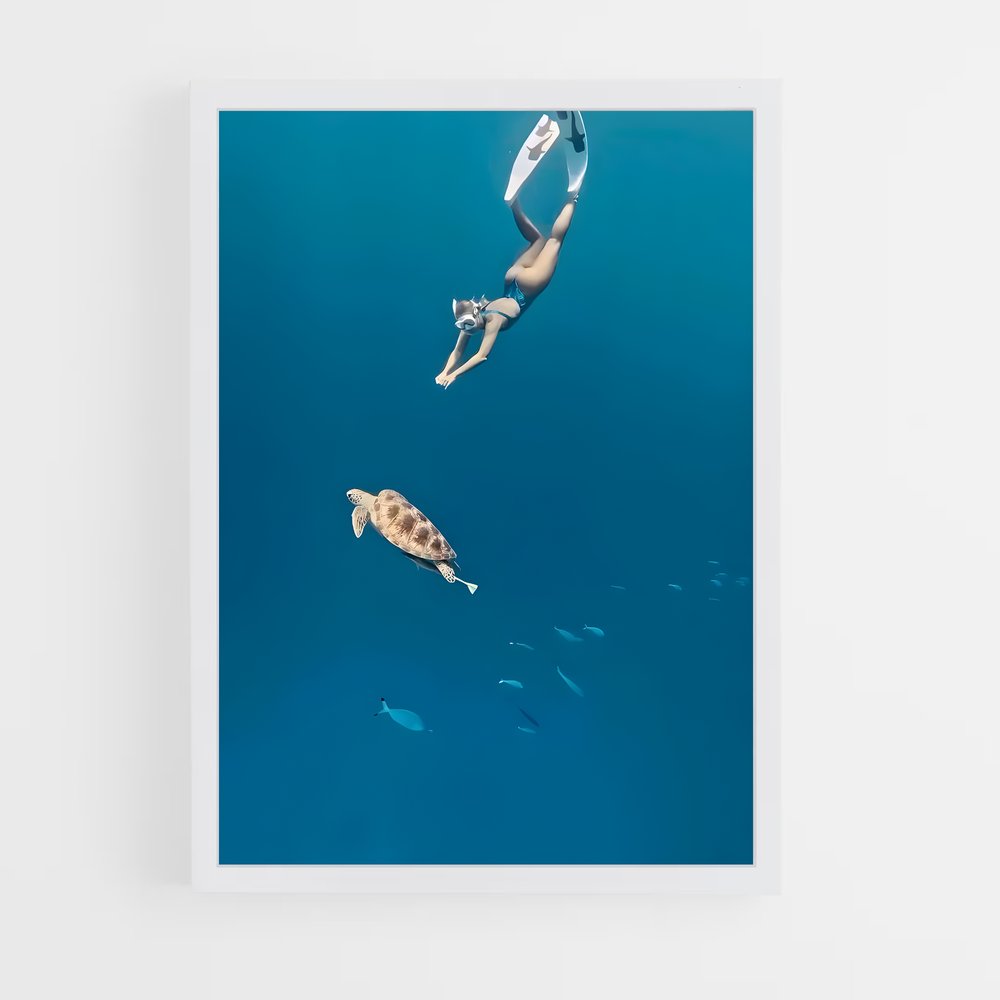 Poster Odyssée Marine – affiche Plongée en apnée (vue 3)
